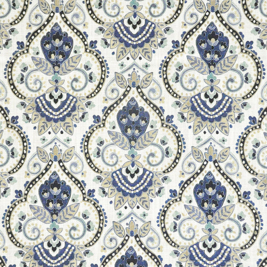 TT8829 Maxwell DRAPERY/MULTI- PATTERN # 829 INDIGO CT-ODYSSEY