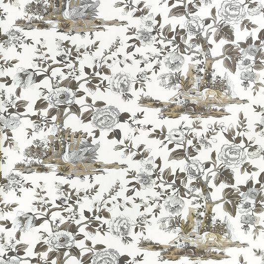 TWW10540 Thibaut Brown and White Wallpaper