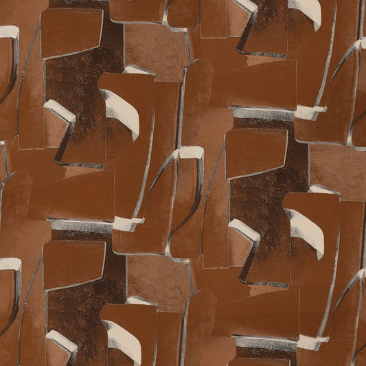 U98054 Coraggio Cream/Cognac Fabric