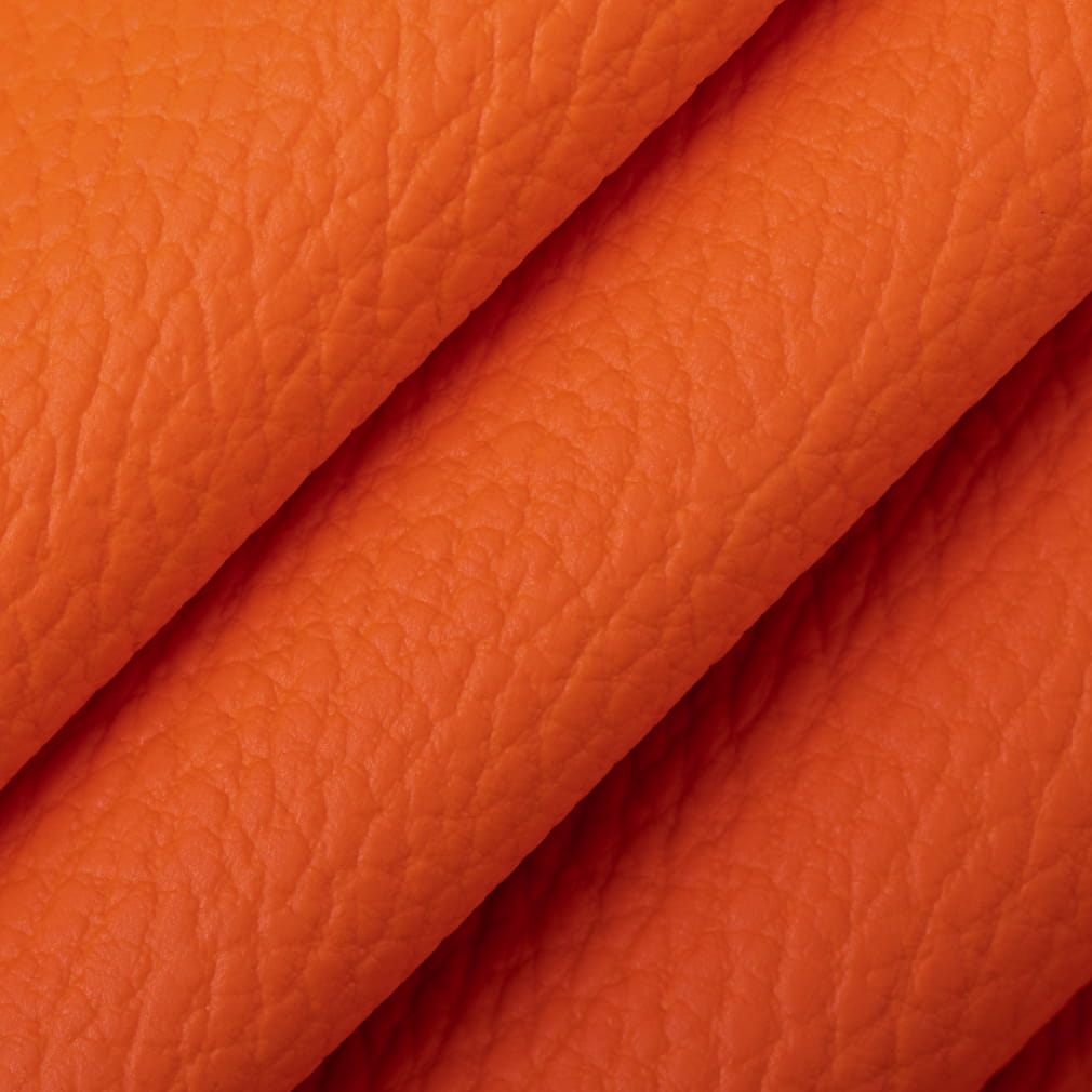 V1053 Leather Grain,Plain & Solid Pumpkin Orange & Rust Charlotte Fabrics Vinyl