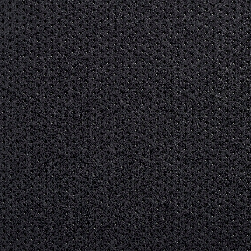 V129 Plain & Solid Black Perforated Black Charlotte Fabrics Vinyl