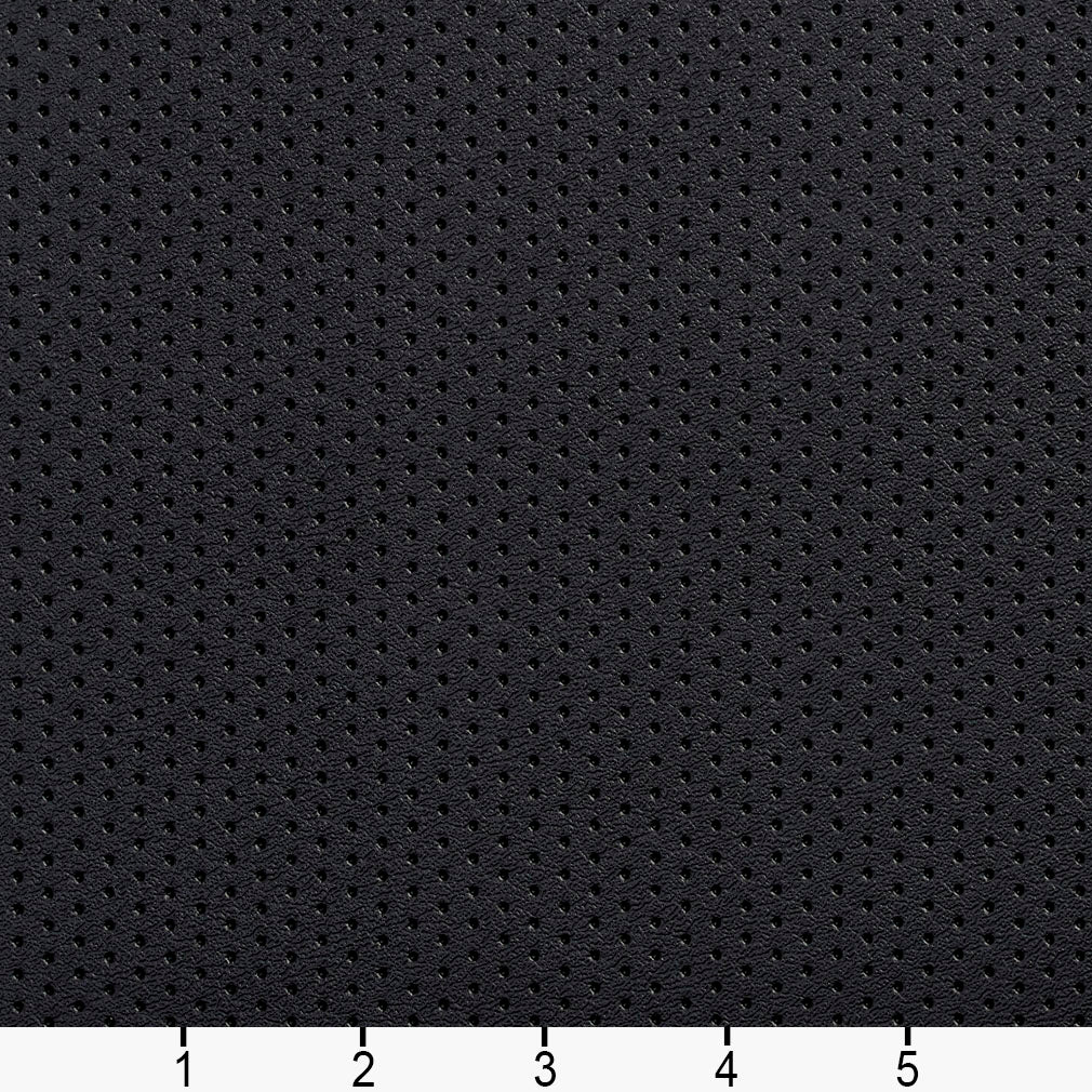 V129 Plain & Solid Black Perforated Black Charlotte Fabrics Vinyl
