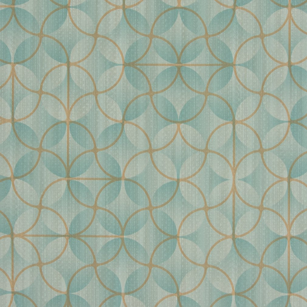 V276 Abstract & Geometric Mist Aqua & Teal Charlotte Fabrics Vinyl