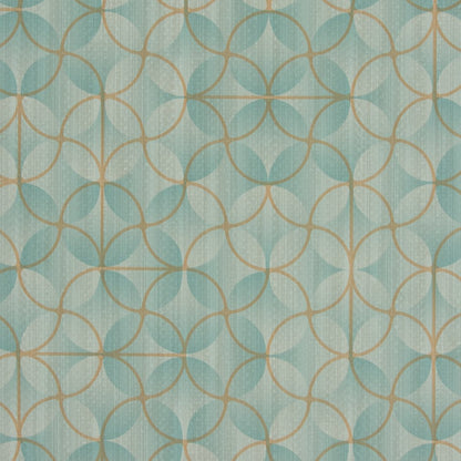 V276 Abstract & Geometric Mist Aqua & Teal Charlotte Fabrics Vinyl