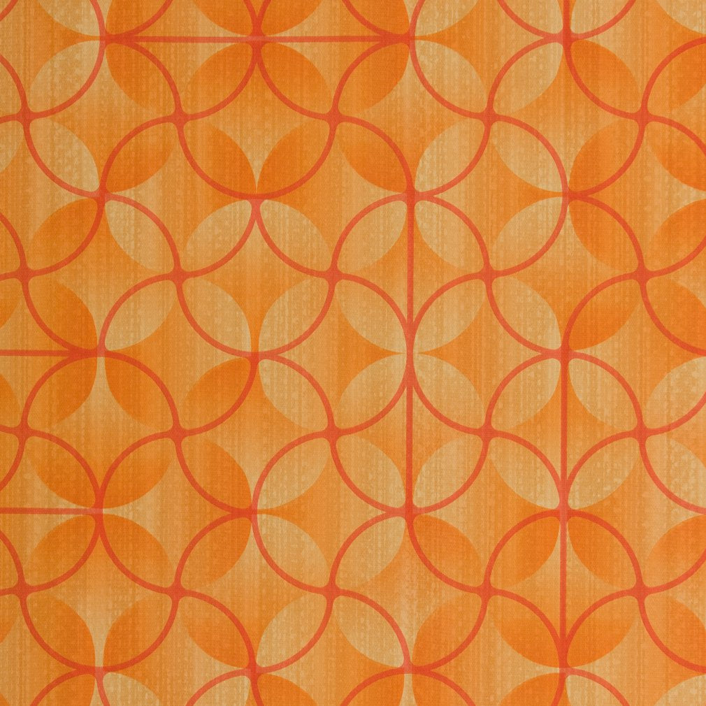V277 Abstract & Geometric Sunset Orange & Rust Charlotte Fabrics Vinyl