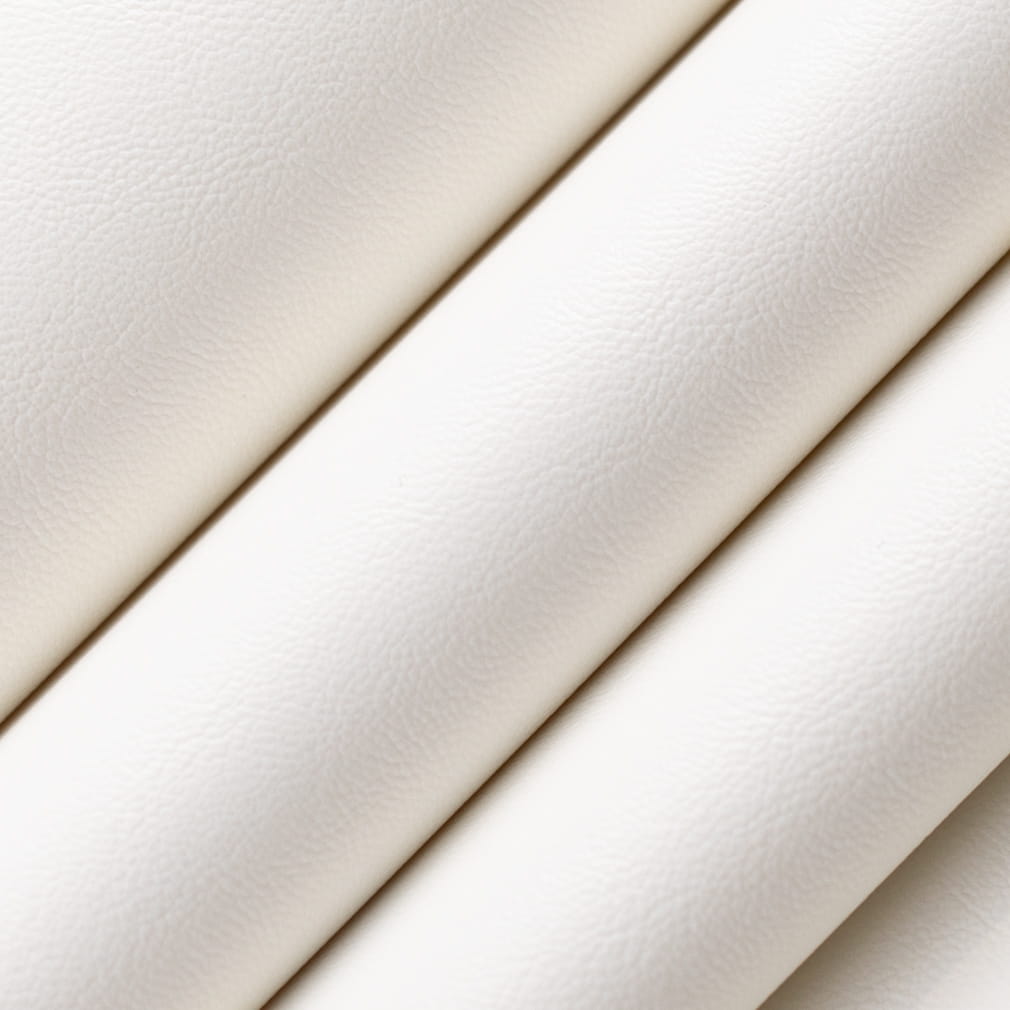 V932 Leather Grain,Plain & Solid Ivory White & Ivory Charlotte Fabrics Vinyl
