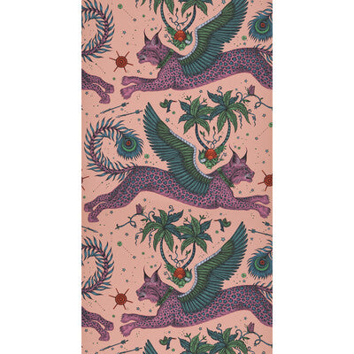 W0118/01-CAC LYNX CORAL  CLARKE AND CLARKE Wallpaper