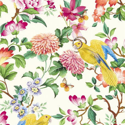 W0130/02-CAC GOLDEN PARROT WP IVORY CLARKE AND CLARKE Wallpaper