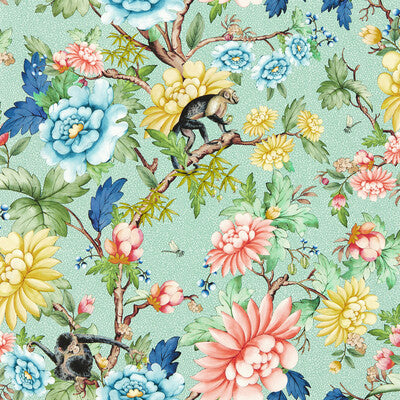 W0133/02-CAC SAPPHIRE GARDEN WP MINERAL CLARKE AND CLARKE Wallpaper