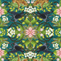 W0136/03-CAC WONDERLUST WP TEAL CLARKE AND CLARKE Wallpaper