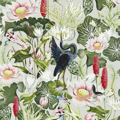 W0137/02-CAC WATERLILY WP DOVE CLARKE AND CLARKE Wallpaper