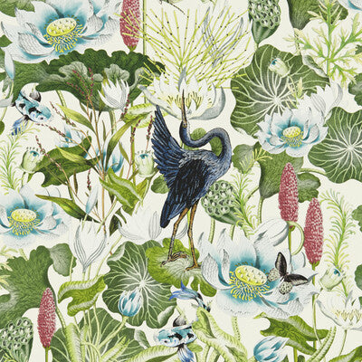 W0137/03-CAC WATERLILY WP IVORY CLARKE AND CLARKE Wallpaper