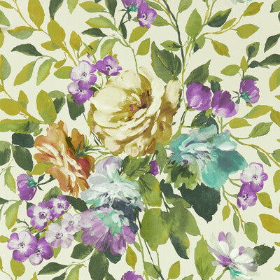 W0139/01-CAC BLOOM AMETHYST WP CLARKE AND CLARKE Wallpaper
