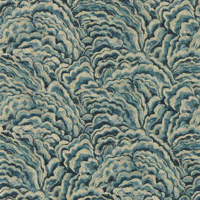 W0142/03-CAC LUMINO KINGFISHER/GILVER WP CLARKE AND CLARKE Wallpaper