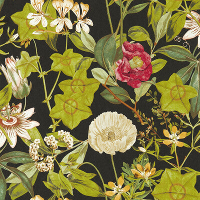 W0143/04-CAC PASSIFLORA NOIR WP CLARKE AND CLARKE Wallpaper