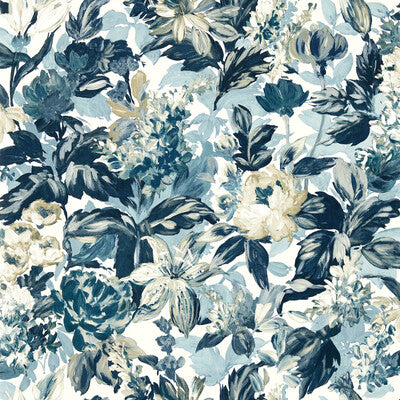W0158/01-CAC LILUM DENIM IVORY WP CLARKE AND CLARKE Wallpaper