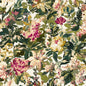 W0158/03-CAC LILUM OLIVE RASPBERRY WP CLARKE AND CLARKE Wallpaper