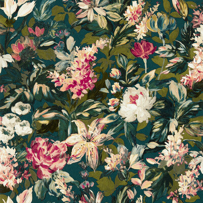 W0158/04-CAC LILUM PEACOCK WP CLARKE AND CLARKE Wallpaper