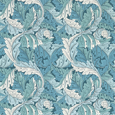 W0175/04-CAC ACANTHUS TEAL WP CLARKE AND CLARKE Wallpaper