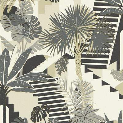 W0186/01-CAC MALINDI CHARCOAL WP CLARKE AND CLARKE Wallpaper