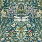 W0196/04-CAC MIRABELL TEAL WP CLARKE AND CLARKE Wallpaper