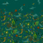 W0200/02-CAC CLOUD FOREST/TEAL WP CLARKE AND CLARKE Wallpaper