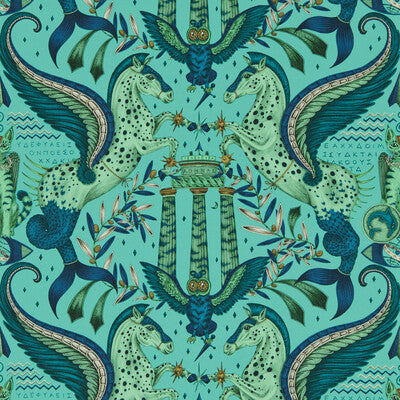 W0215/02-CAC ODYSSEY MYTHOS PEACOCK WP CLARKE AND CLARKE Wallpaper