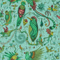W0217/01-CAC QUETZAL AQUA WP CLARKE AND CLARKE Wallpaper