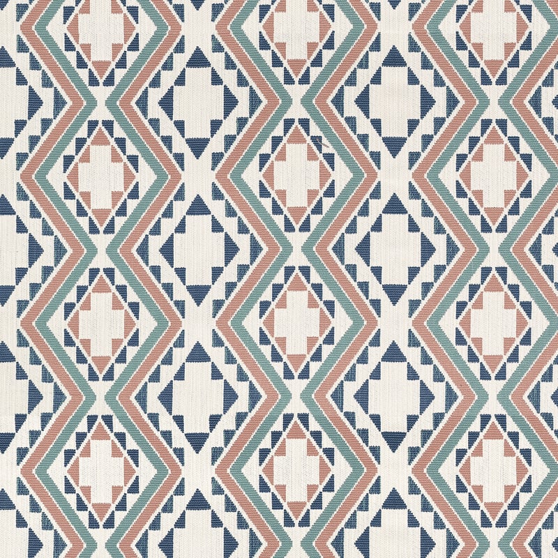 W711114 Thibaut Clay and Navy Fabric
