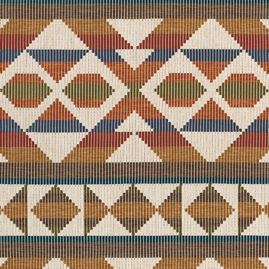 W712026 Thibaut Ochre and Brown Fabric