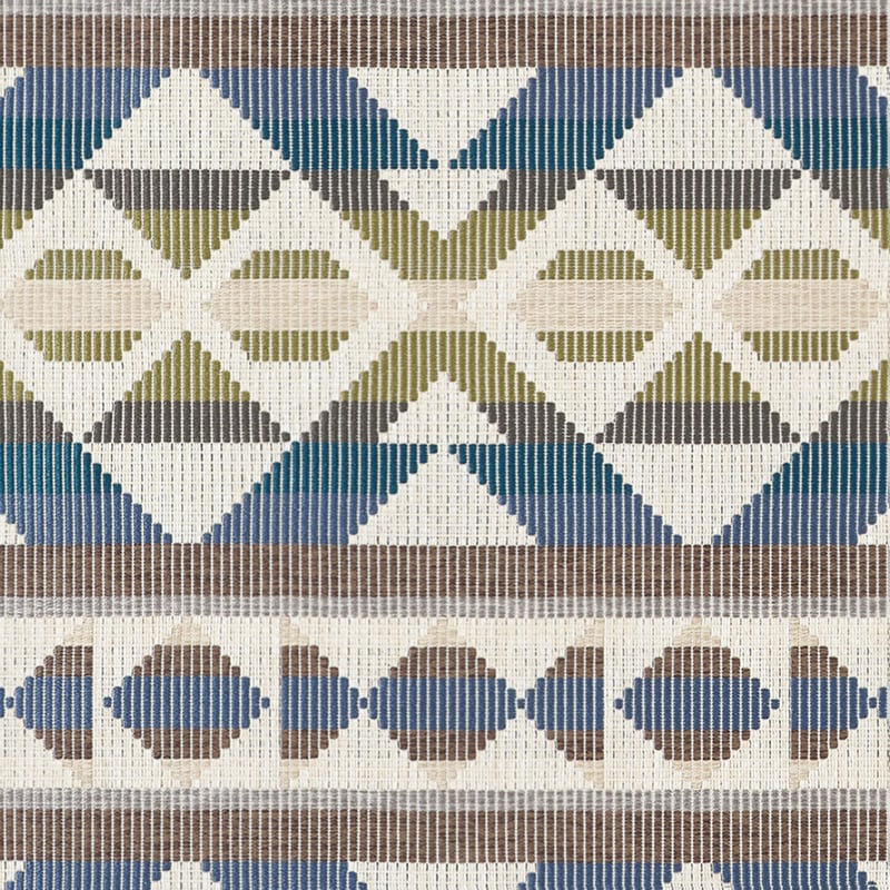 W712027 Thibaut Green and Blue Fabric