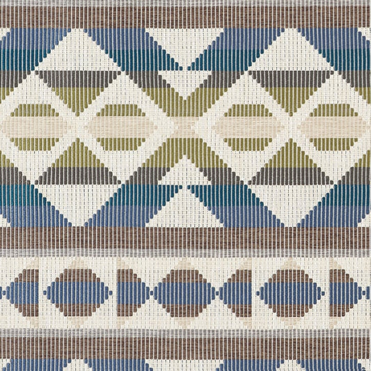 W712027 Thibaut Green and Blue Fabric