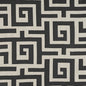 W713221 Thibaut Black on Natural Fabric