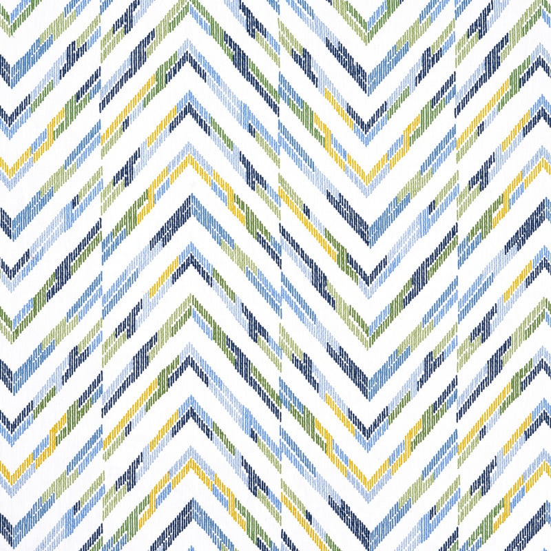 W714345 Thibaut Blue and Yellow Fabric