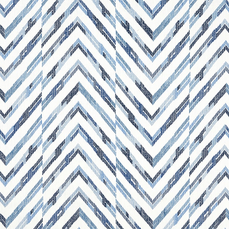 W714346 Thibaut Blue and White Fabric