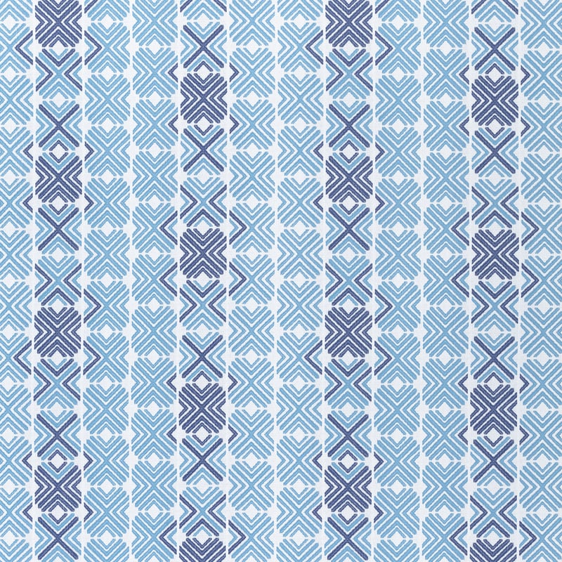 W74677 Thibaut Sky and Royal Blue Fabric