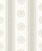 WH40125 Seabrook Designs Piano Wallpaper Classico Medallion Stripe Cream & Metallic Champagne