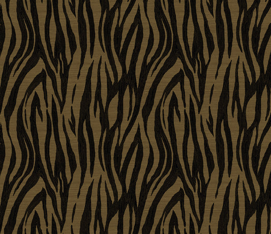 WH40206 Seabrook Designs Piano Wallpaper Jazz Faux Skin Metallic Royal Gold & Obsidian