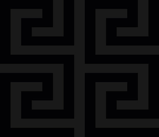 WH40300 Seabrook Designs Piano Wallpaper Forte Greek Key Metallic Carbon