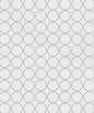 WH40505 Seabrook Designs Piano Wallpaper Round Geometric Linen & Metallic Silver