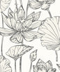 WH40720 Seabrook Designs Piano Wallpaper Viola Floral Metallic Ivory & Ash