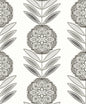 WH41118 Seabrook Designs Piano Wallpaper Belle Floral Stripe Mushroom