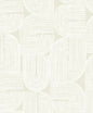 WH41320 Seabrook Designs Piano Wallpaper Piper Geometric Metallic Champagne & Flour