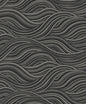 WH41700 Seabrook Designs Piano Wallpaper Melody Waves Metallic Charcoal & Black