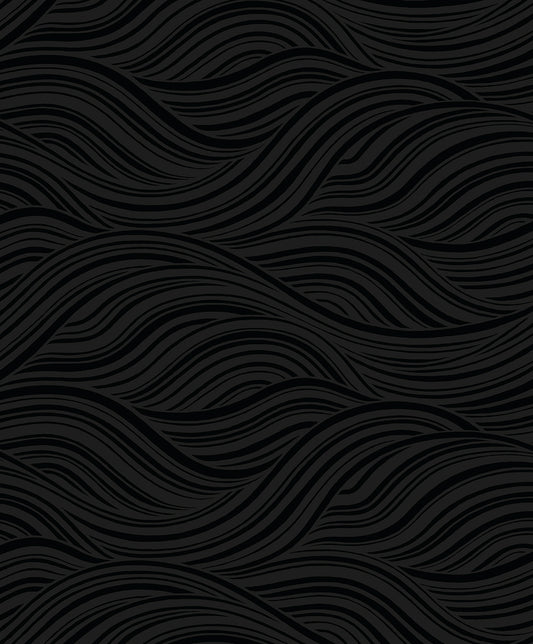WH41720 Seabrook Designs Piano Wallpaper Melody Waves Metallic Inkwell