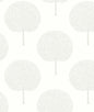 WH41810 Seabrook Designs Piano Wallpaper Demi Glass Beaded Trees Ivory & Glass Beads