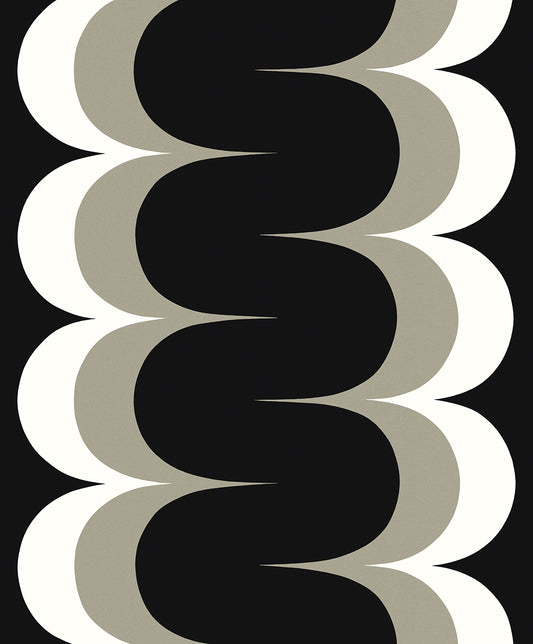WH42008 Seabrook Designs Piano Wallpaper Mandolin Geometric Stripe Onyx & Metallic Stone