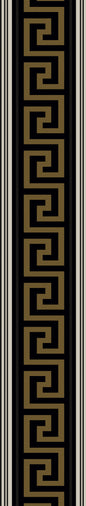 WH42106 Seabrook Designs Piano Wallpaper Lyre Greek Key Border Black & Metallic Golden Sun