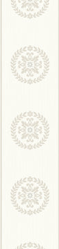 WH42200 Seabrook Designs Piano Wallpaper Ronan Medallion Border Cream & Metallic Cookie