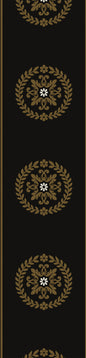 WH42206 Seabrook Designs Piano Wallpaper Ronan Medallion Border Black & Metallic Gold